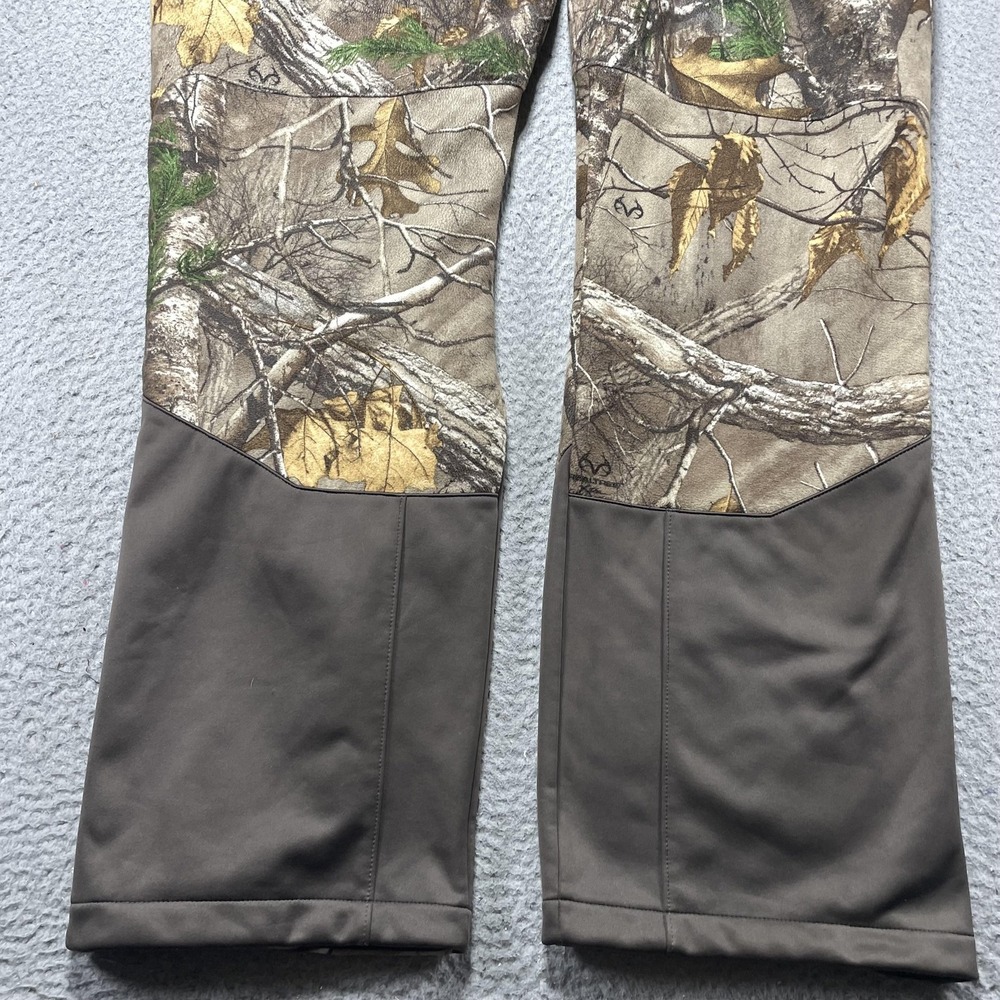 Under Armour Bib Pants Mens XL Brown Realtree Camo UA Storm1 ColdGear Hunting - Picture 9 of 12